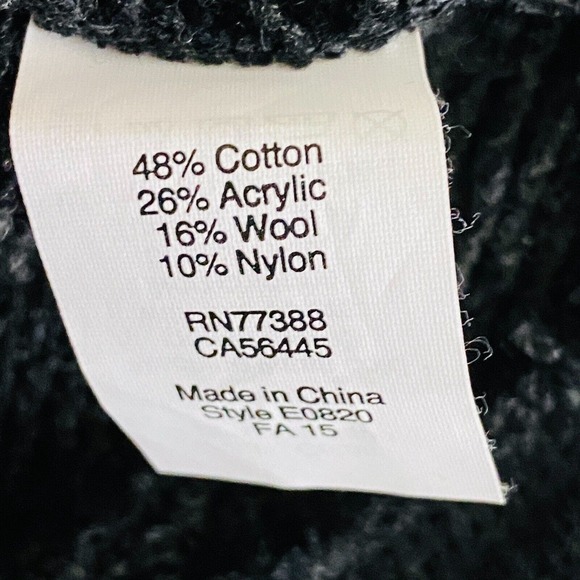 Womens M J.Crew Funnel Neck Sweatshirt Heather Charcoal Front Pocket #E0820 - Picture 6 of 6